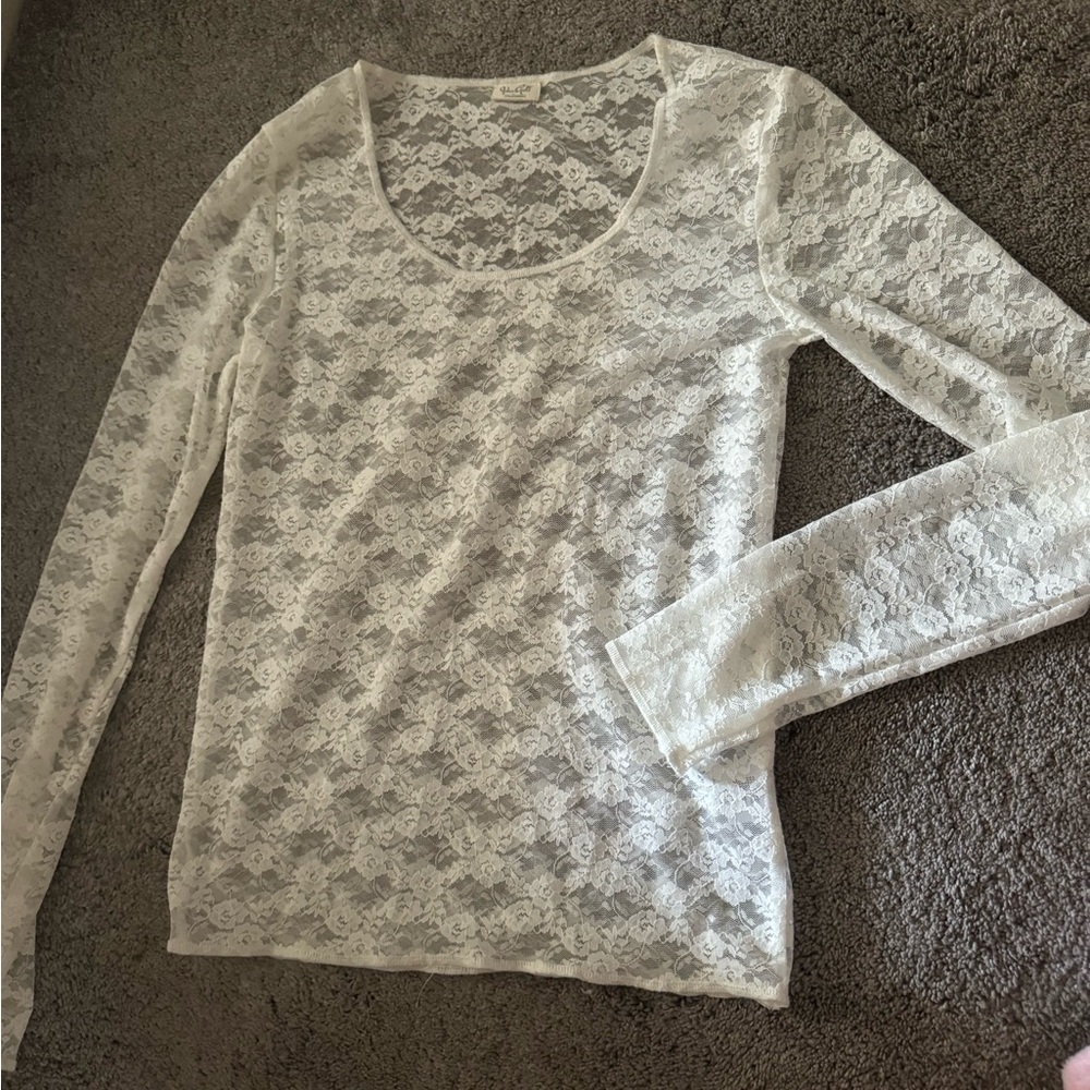 Brandy mesh long sleeve top